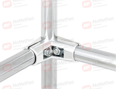 UNO-04 Угловой соединитель 3-х труб системы Joker-Uno d=25 мм, цвет: хром