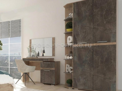 Стеллаж угловой Вирджиния фото закрытый