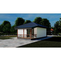 Одноэтажный дом с двумя спальнями 67м² (S66)