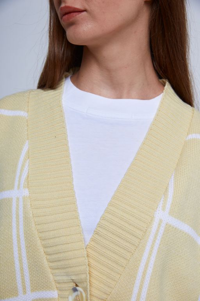 Кардиган женский лимонный