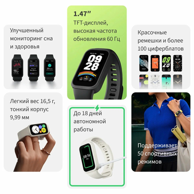 Xiaomi Smart Band 9 Active Черный
