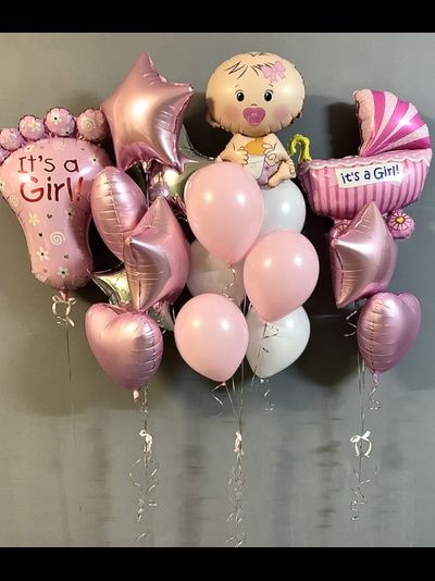 НАБОР ШАРОВ С ГЕЛИЕМ НА ВЫПИСКУ ДЛЯ ДЕВОЧКИ №101