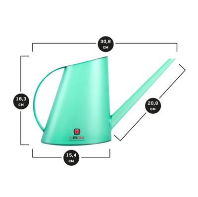 Лейка пластиковая садовая прозрачно - зеленая