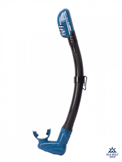 Трубка для дайвинга Sargan "АГИДЕЛЬ" сухая 2 клапана, силикон черно-синий