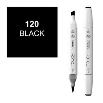 Маркер TOUCH BRUSH двухсторонний цвет черный, 1210120