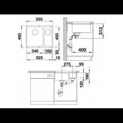 Мойка Blanco  Rotan 340/160-U, 521350
