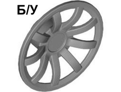 ! Б/У - Wheel Cover 9 Spoke - 24mm D. - for Wheels 55982 and 56145, Flat Silver (62701 / 4617460) - Б/У