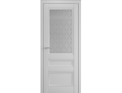 Дверь со стеклом Лорд Византия цвет платина