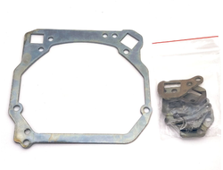 Kia Optima (2018-2020) фара с одной линзой и двумя секциями ДХО переходные рамки для замены линз (комплект, 2шт)