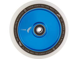 Купить колесо STRIKER LIGHTY FULLCORE V3 WHITE 110 (Blue) для трюковых самокатов в Иркутске