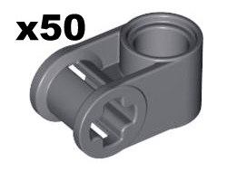 Technic, Axle and Pin Connector Perpendicular, Dark Bluish Gray (6536 / 4210851 / 6261374 / 6536199)