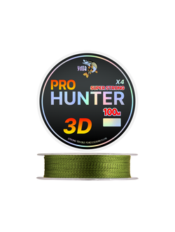 Плетеный шнур "HUNTER PRO 3D" 100м.