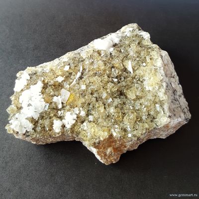 Флюорит и барит на породе (А)