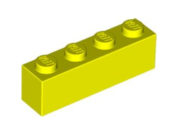 Brick 1 x 4, Neon Yellow (3010 / 6381736)