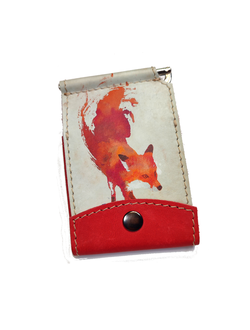 Портмоне-зажим с принтом "Бегущая лиса"