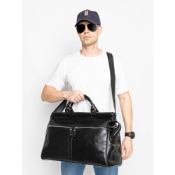 Кожаный саквояж Veano Premium black (арт. 4004-51)