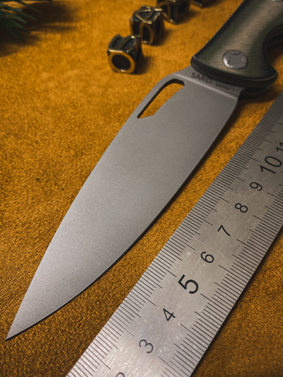 Складной нож Кайман EVO сталь AUS10,  рукоять G10, цвет тайга