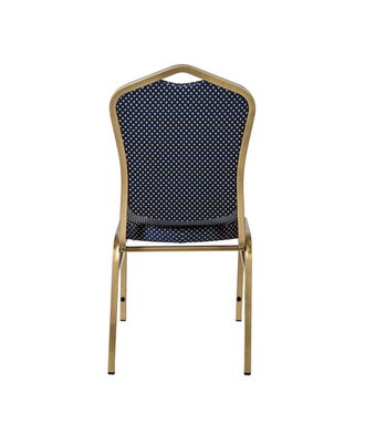 Банкетный стул Квадро 20мм (базовый) – золотой, синяя корона