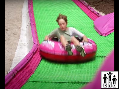 Мат защитный для тюбинговых трасс 0,09*0,08*2м крепление на липучках DNN