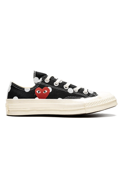 Converse Play Comme Des Garcons  с сердечком черные в горошек низкие 157248C