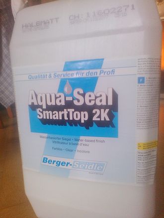 Двухкомпонентный полиуретановый водный лак Aqua-Seal SmartTop 2K, канистра 6 л.