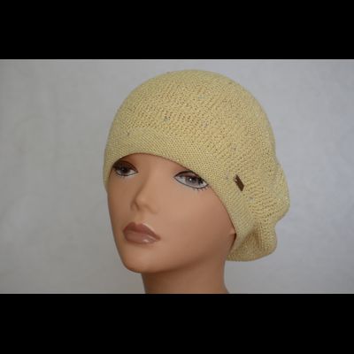 Желтый берет женский вязаный Vizio Италия 6625 весна - осень