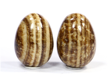 Яйцо Арагонит полосчатый в ассортименте, Перу (25*18 мм, 12 г) №16551