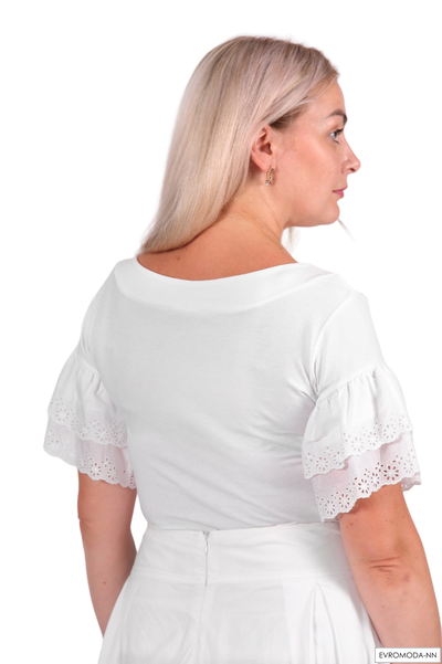 Блузка белая Con Sangallo Linea Cinque р. 42-44