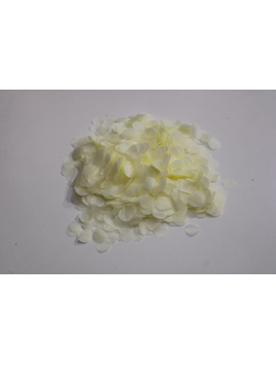 Конфетти бумажное айвори, 1,5 см