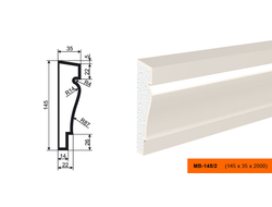 Фасадный молдинг из пенополистирола с покрытием LEPNINAPLAST (Лепнинапласт)  МВ-145/2