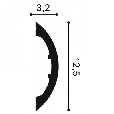 Orac Decor P3070 Orac Luxxus гладкий молдинг из полиуретана, 2 м.