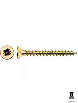 3.5х45 саморезы универсальные жёлтый цинк (6000 шт)