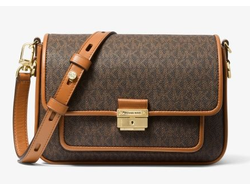 Сумка Michael Kors Bradshaw Medium коричневая с пряжкой