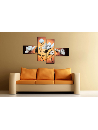 Модульная картина "Белый цветок"