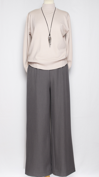 Брюки "Палаццо широкие" серые  р.54