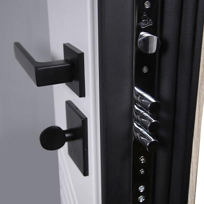 Стальная дверь   Эдинбург с зеркалом (адаптивная замковая часть)