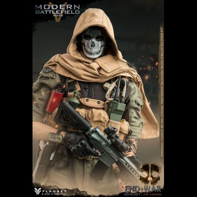 Саймон "Гоуст" Райли (Призрак, Ghost, Call of Duty Modern Warfare 2019) КОЛЛЕКЦИОННАЯ ФИГУРКА 1/6 scale MODERN BATTLEFIELD END WAR V GHOST (FS-73030) - FLAGSET