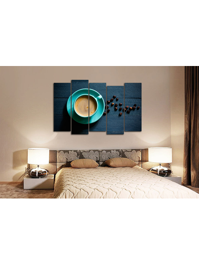 Модульная картина &quot;Бирюзовая чашечка кофе&quot;