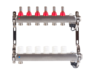 Коллектор для теплого пола. с расходомерами