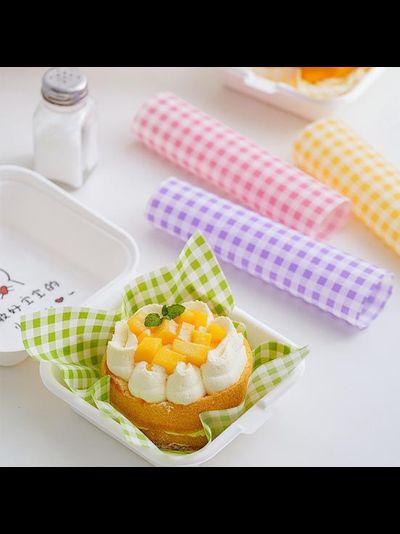 Бумага для бенто-торта 18*18 см (100 шт), красная в клетку