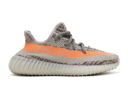 Adidas Yeezy Boost 350 v2 (Серые с оранжевым)