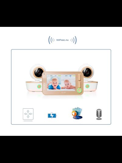 Ramili Baby RV1300X2 Видеоняня с двумя моторизованными камерами и монитором 4,2", с DVR