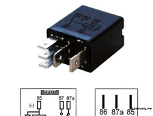 Реле бензонасоса черное 10А 12V (5 контактов) аналог 7700414484