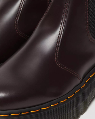 Челси Dr Martens 2976 Smooth Leather Platform Chelsea Boots Bordo