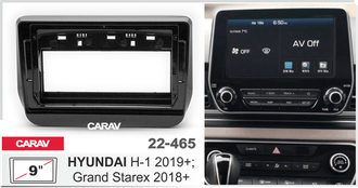 Переходная рамка CARAV 22-465   HYUNDAI H-1 2019+ , Grand Starex 2018+