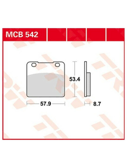 Тормозные колодки TRW MCB542 для (Organic Allround) Suzuki