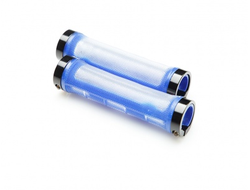 Грипсы Hualong HL-G309 прозрачные синие 130мм