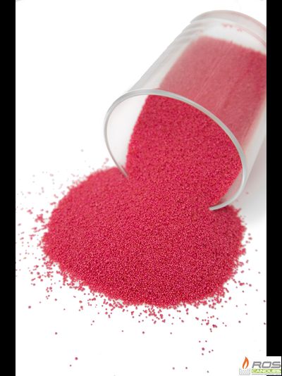 Насыпные свечи RosCandles красные "Малиновый" - 1 кг, с отдушкой "Ванильная карамель"