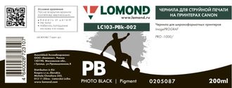 Чернила для широкоформатной печати Lomond LC103-PBk-002