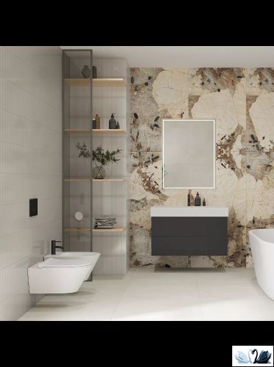 Керамогранит Creto Patagonia Bronze 180х120 см High Gloss серо - бежевый